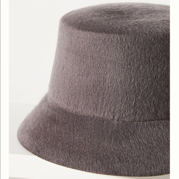 Anthropologie Wyeth Felt Bucket Hat Grey One size fits all NWT - Picture 6 of 7